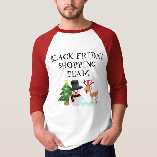 Schwarzes Freitag-Weihnachtseinkaufsteam T-Shirt (Vorderseite)