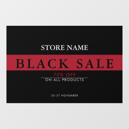 Schwarzes Freitagsverkaufsfenster Fensteraufkleber (Blatt)