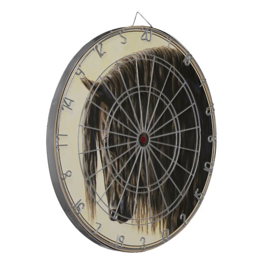 Schwarzes Friesen Dartscheibe (Vorderseite Links)