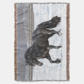 Schwarzes Friesen Decke (Vorderseite Vertikal)