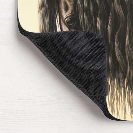 Schwarzes Friesen Mousepad (Ecke)