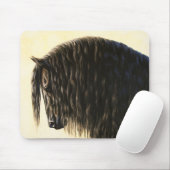 Schwarzes Friesen Mousepad (Mit Mouse)