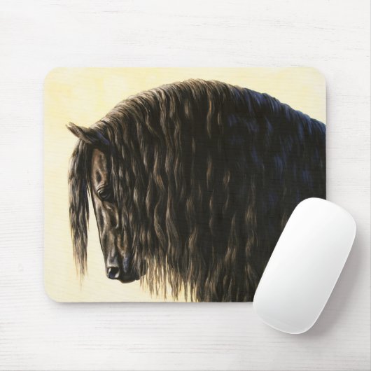 Schwarzes Friesen Mousepad (Mit Mouse)