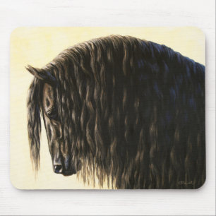Schwarzes Friesen Mousepad