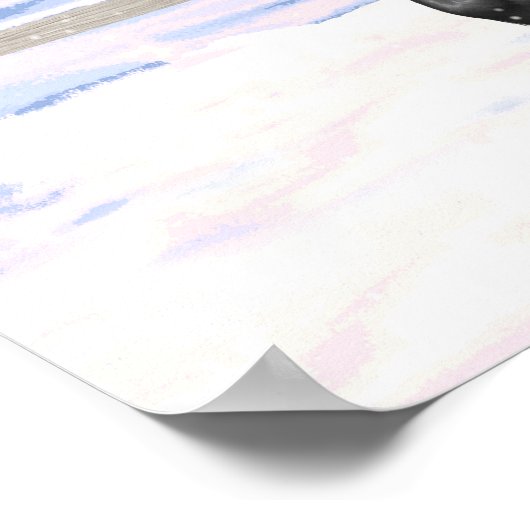 Schwarzes Friesen Poster (Ecke)