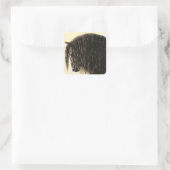 Schwarzes Friesen Quadratischer Aufkleber (Tasche)