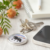 Schwarzes Friesen Schlüsselanhänger (Seite)