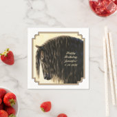 Schwarzes Friesen Serviette (Beispiel)