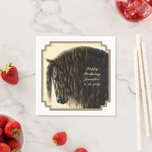 Schwarzes Friesen Serviette (Beispiel)