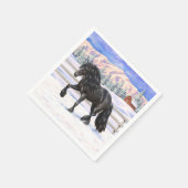 Schwarzes Friesen Serviette (Ecke)