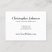 Schwarzes Friesen Visitenkarte (Rückseite)