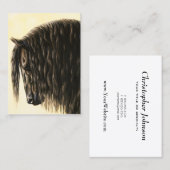 Schwarzes Friesen Visitenkarte (Vorne/Hinten)