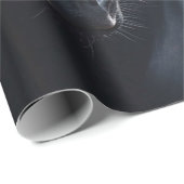 Schwarzes Friesenpferd Geschenkpapier (Rolleneckpunkt)