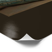 Schwarzes Friesenpferd - Poster (Ecke)