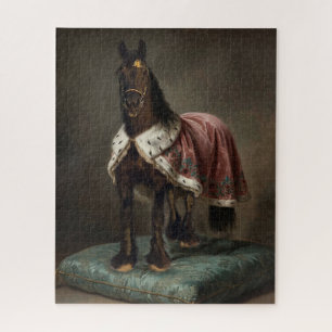 Schwarzes Friesenpferd - Poster Puzzle