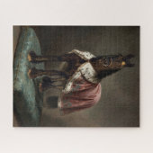 Schwarzes Friesenpferd - Poster Puzzle (Horizontal)