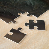 Schwarzes Friesenpferd - Poster Puzzle (Seite)