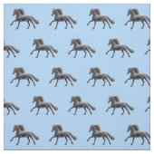 Schwarzes friesisches Pferdegewebe Stoff (Muster)