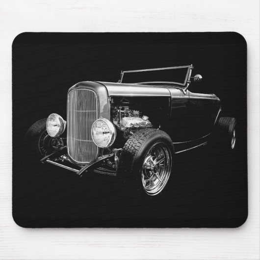 Schwarzes Frisierte Auto Mousepad (Vorne)