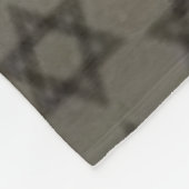 schwarzes frohes Chanukka Fleecedecke (Ecke)