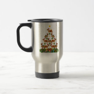 Schwarzes frohes Weihnachten Afroamerikanischer We Reisebecher
