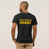 Schwarzes FUGITIVE ERHOLUNGS-AGENT T-Shirt (Schwarz voll)