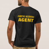 Schwarzes FUGITIVE ERHOLUNGS-AGENT T-Shirt (Rückseite)
