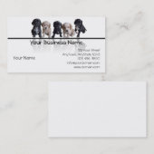 Schwarzes fünf und Welpen TANs Cocker spaniel Visitenkarte (Vorne/Hinten)