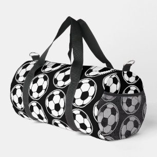 Schwarzes Fußballmuster Screwball-Grafiken Duffle Bag