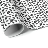 Schwarzes Fußballspiel Geschenkpapier (Rolleneckpunkt)