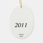 Schwarzes füßiges Frettchen Keramikornament (Hinten)