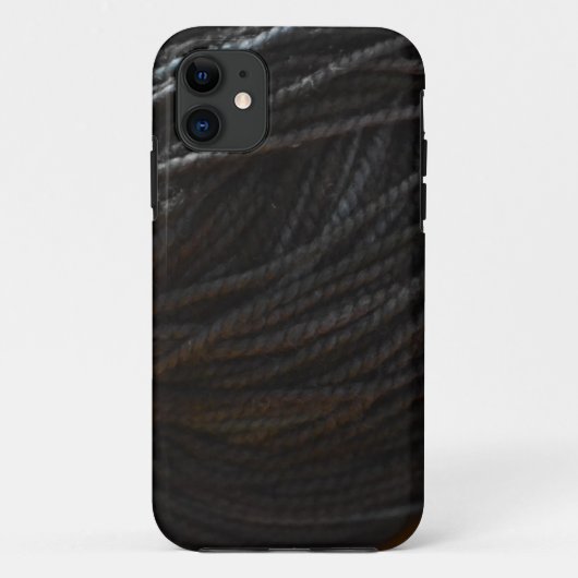 Schwarzes Garn Case-Mate iPhone Hülle (Rückseite)