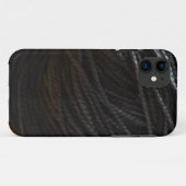 Schwarzes Garn Case-Mate iPhone Hülle (Rückseite (Horizontal))