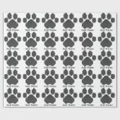 Schwarzes Gebäude Blöcke Dog Paw Print Individuell Geschenkpapier (Flach)