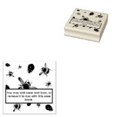Schwarzes Gebiet der Bienen und Ladybugs Gummistempel (Stempel)
