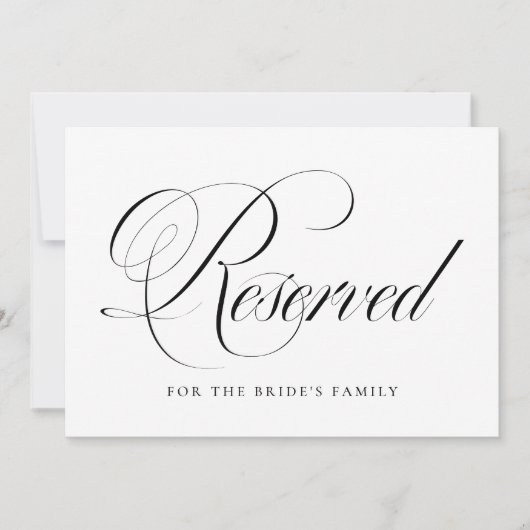 Schwarzes Geblüht Skript vorbehalten Hochzeit (Vorderseite)