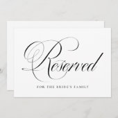 Schwarzes Geblüht Skript vorbehalten Hochzeit (Vorne/Hinten)