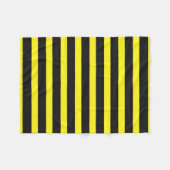 Schwarzes, Gelb-Biene Ähnliches Streifen-Muster Fleecedecke (Vorderseite (Horizontal))
