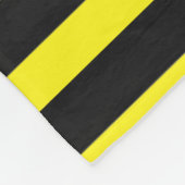 Schwarzes, Gelb-Biene Ähnliches Streifen-Muster Fleecedecke (Ecke)