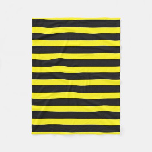 Schwarzes, Gelb-Biene Ähnliches Streifen-Muster Fleecedecke (Vorderseite)