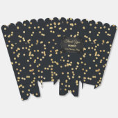 Schwarzes Gelbes Glitzer Party Geschenkschachtel (Ungeklappt)