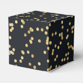 Schwarzes Gelbes Glitzer Party Geschenkschachtel (Rückseite)