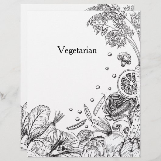 Schwarzes Gemüse, handgezogen (Vorne/Hinten)