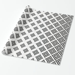 Schwarzes geometrisches Design Geschenkpapier