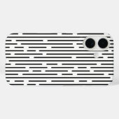 Schwarzes geometrisches Linienmuster Case-Mate iPhone Hülle (Rückseite (Horizontal))