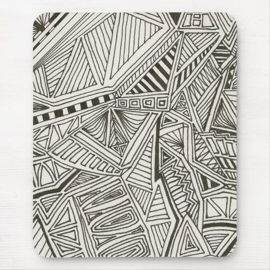 Schwarzes geometrisches mousepad (Vorne)