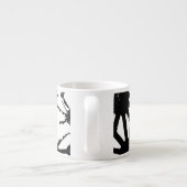 Schwarzes geometrisches Muster Espressotasse (Rückseite)