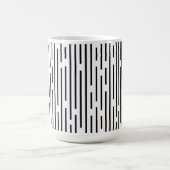 Schwarzes geometrisches Muster Kaffeetasse (Mittel)