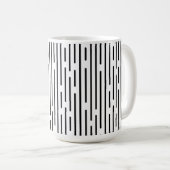 Schwarzes geometrisches Muster Kaffeetasse (VorderseiteRechts)