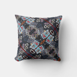 Schwarzes geometrisches Muster Kissen